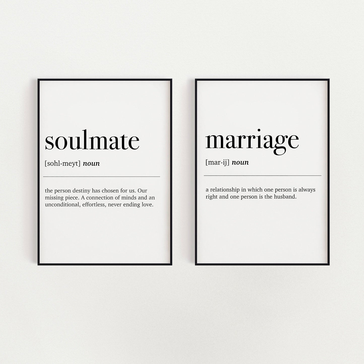 Marriage Dictionary Definition A4 Print โ HexNex Jewellery