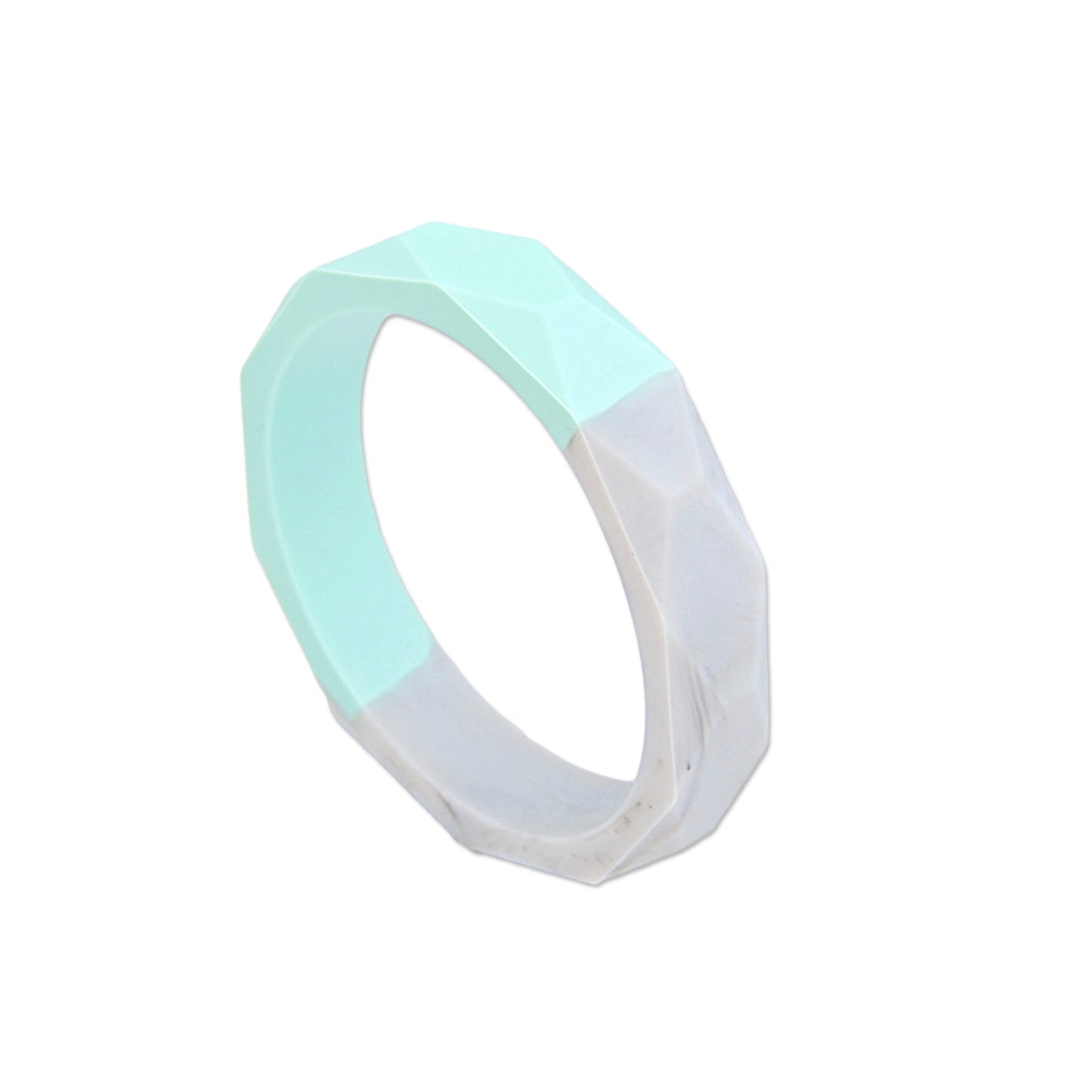 Mint and Grey Two Tone Bangle