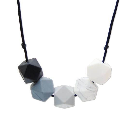 Monochrome - 5 Bead Necklace