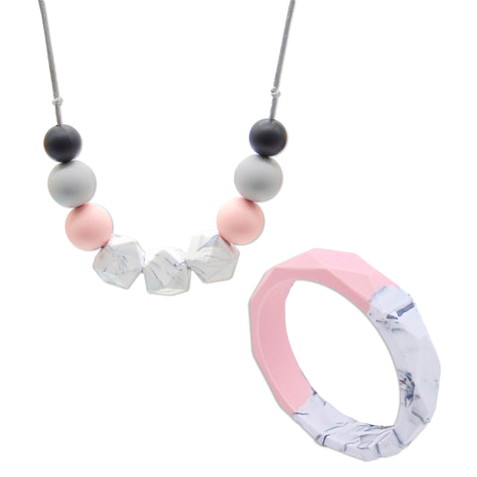 Looking Blush - Necklace and Bangle Gift Set