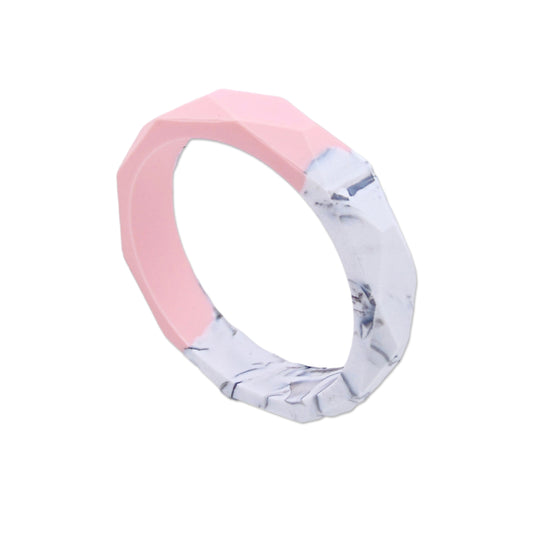 Blush and Marble Two Tone Bangle