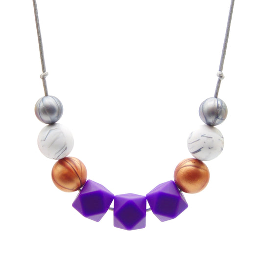 WAREHOUSE CLEARANCE Purple Grape - 9 Bead Necklace