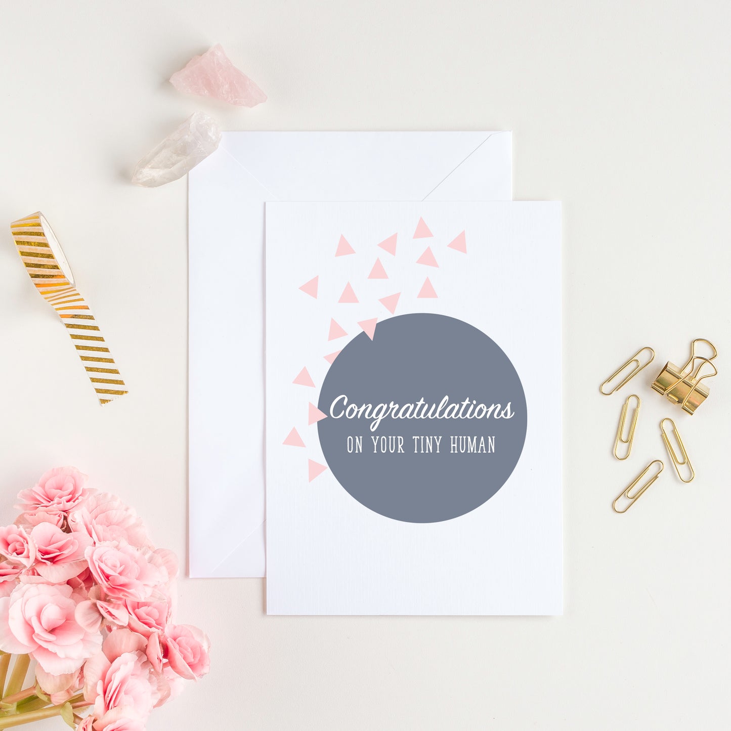 Congratulations on Your Tiny Human Card - Pink