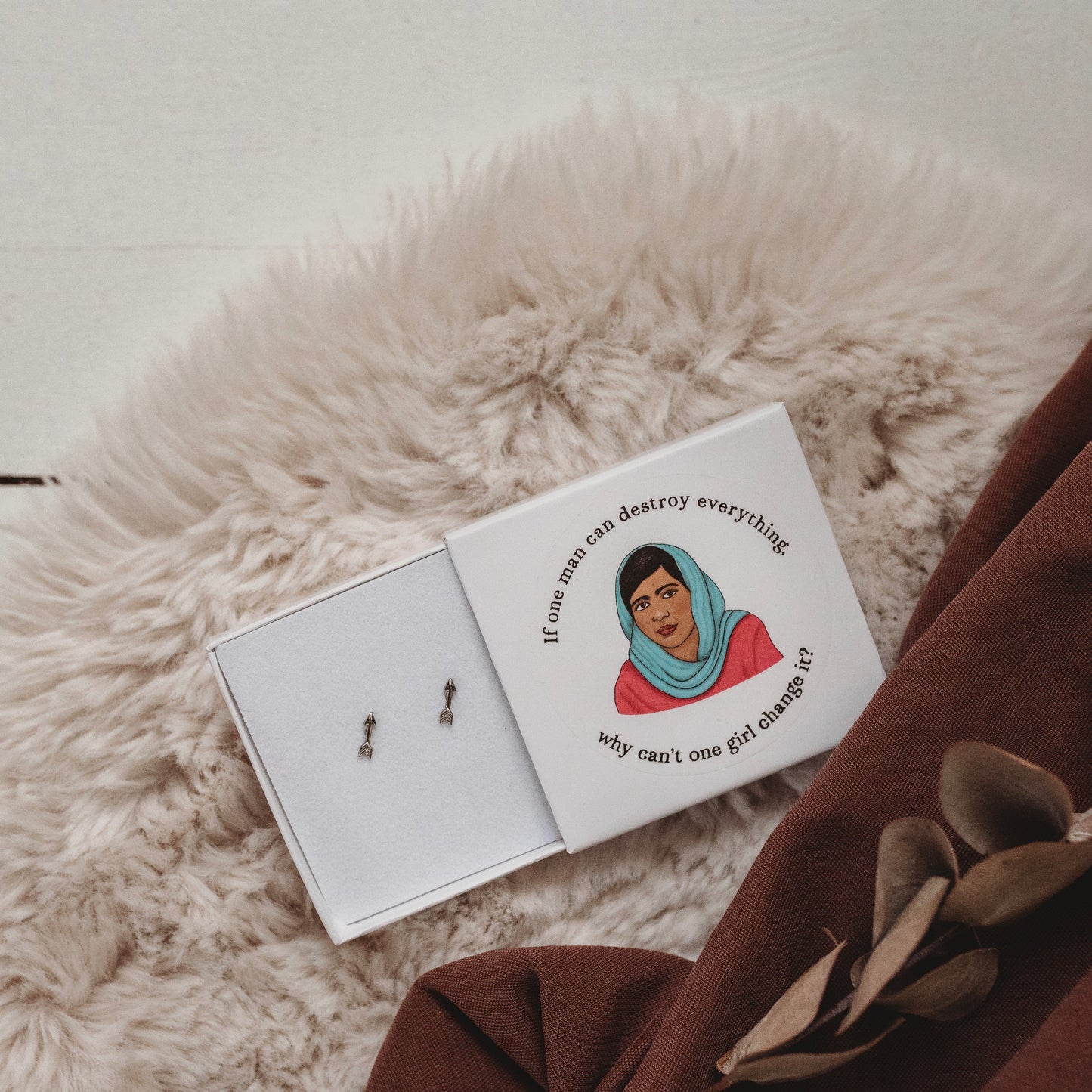 Malala Yousafzai Arrow Studs