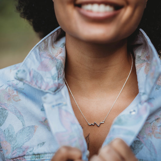 Heartbeat Necklace - Silver