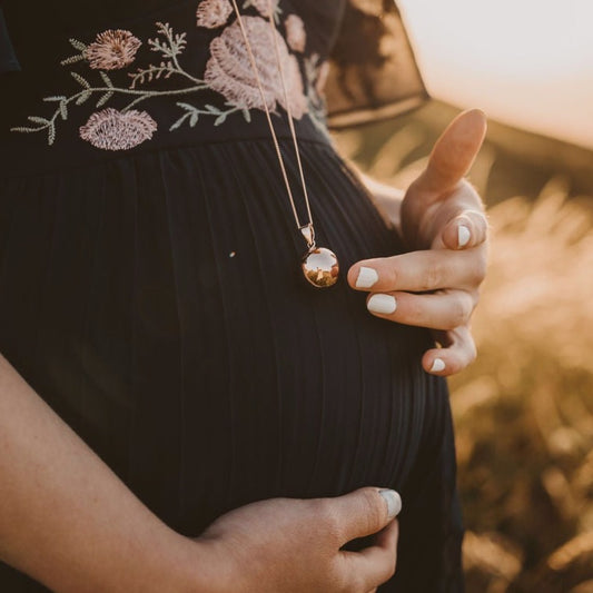 Rose Gold Chiming Bola Pregnancy Pendant