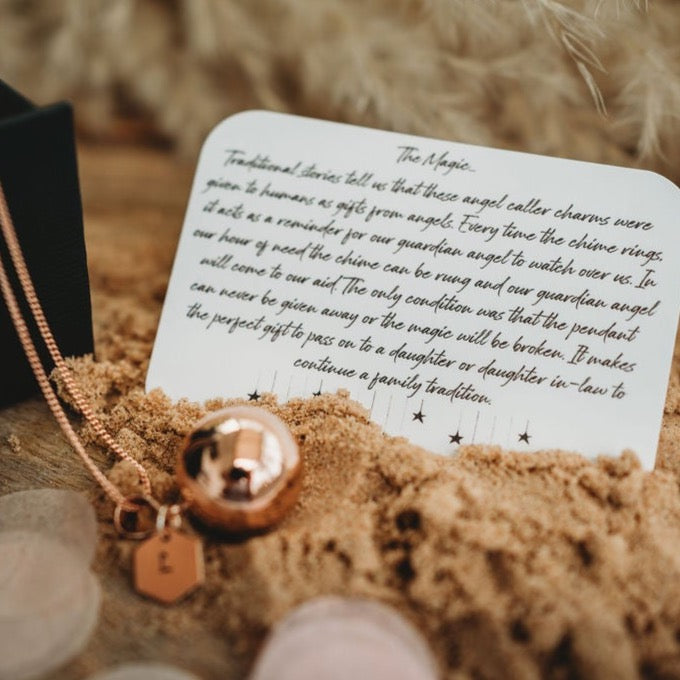 Rose Gold Chiming Bola Pregnancy Pendant