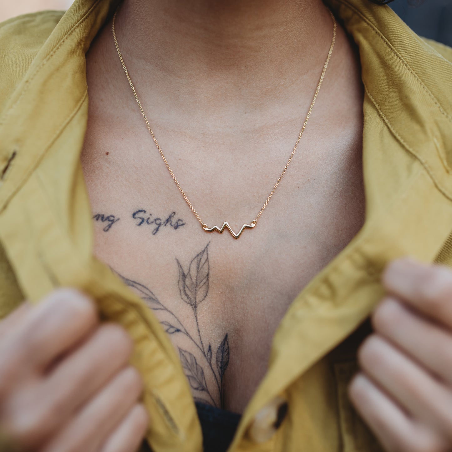 Heartbeat Necklace - Rose Gold